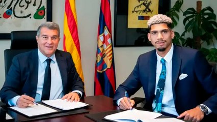 Laporta habla sobre el futuro de Ronald Araújo y su deseo de retenerlo en Barcelona