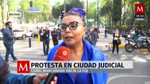 Colectivo 'No más presos inocentes' protesta en Ciudad Judicial, CdMx; piden revisión de casos