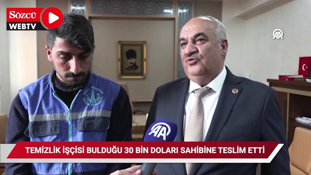 Erzurum'da temizlik işçisi bulduğu 30 bin doları sahibine ulaştırdı