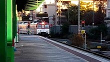 Trenes en Murcia - Llegada convoy a la estación.