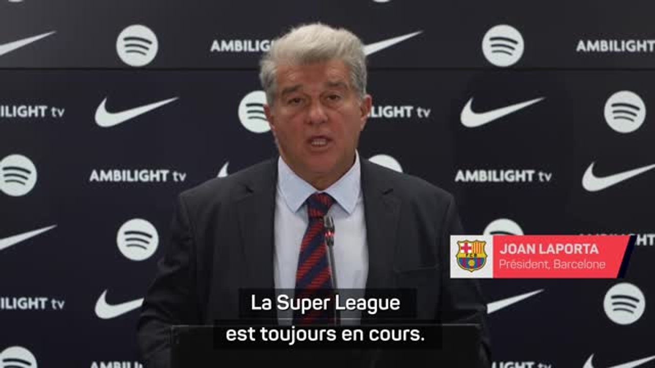 Barcelone - Laporta assure que le projet de Super Ligue est "toujours bien vivant"