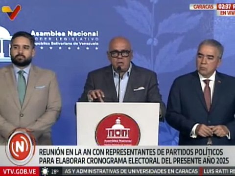 AN y partidos políticos elaboran propuesta de cronograma electoral 2025