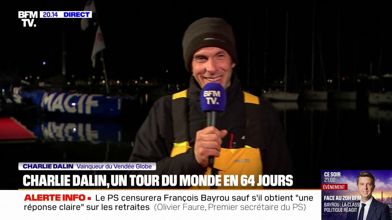 "Du bonheur à l'état pur": Charlie Dalin réagit sur BFMTV après sa victoire au Vendée Globe