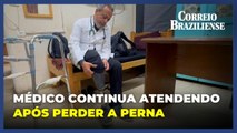 Médico de Gaza segue atendendo feridos após perder perna em bombardeio