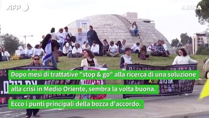 Medio Oriente, ecco la bozza dell'accordo che fa sperare