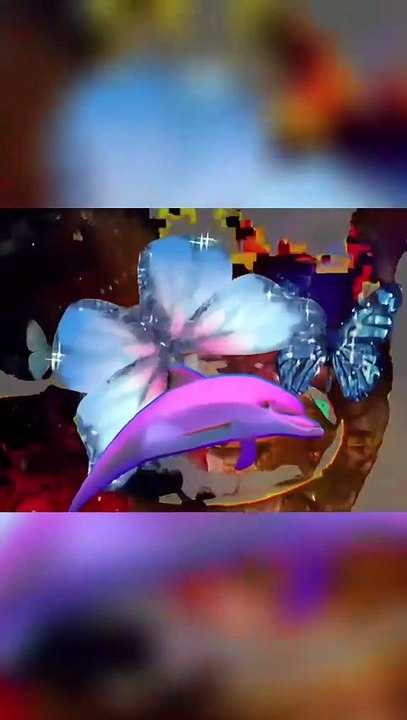 Psychedelischer Traum: Rosa Delfine & Schmetterlinge 🐬🦋