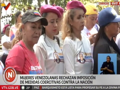 Mujeres venezolanas rechazan medidas coercitivas impuestas por el gobierno de Estados Unidos