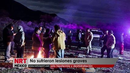 No sufrieron lesiones graves solo hipotermia y deshidratación