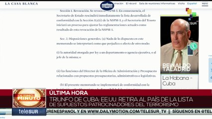 Taladrid: Nuevamente, Cuba demostró que no patrocina el terrorismo