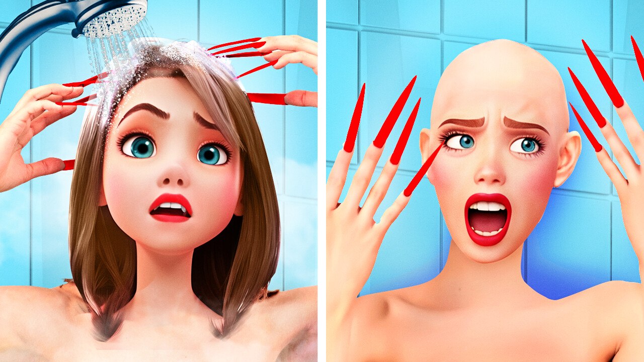 Les problèmes fous des filles avec de LONGS ONGLES ! Je suis amoureuse du frère de ma meilleure amie