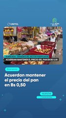 Acuerdan mantener el precio del pan en Bs 0,50