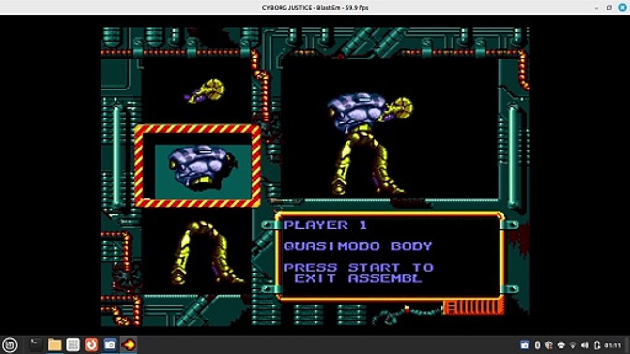 Sega Genesis/Megadrive - Cyborg Justice - character creation