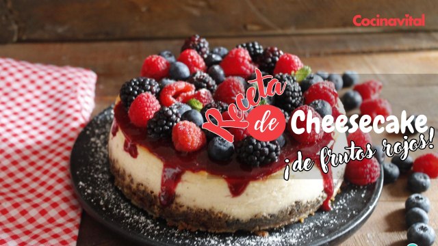 Receta de delicioso cheesecake de frutos rojos sin horno