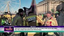 Protestas en Bruselas en rechazo a las reformas de pensiones ENCLAVE MEDIÁTICA 14-01-2025