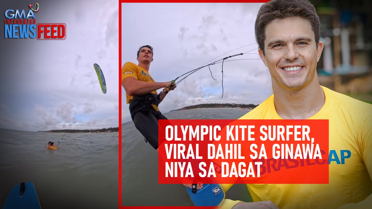 Olympic kite surfer, viral dahil sa ginawa niya sa dagat | GMA Integrated Newsfeed