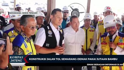 Konstruksi Jalan Tol Semarang -Demak Pakai Jutaan Bambu