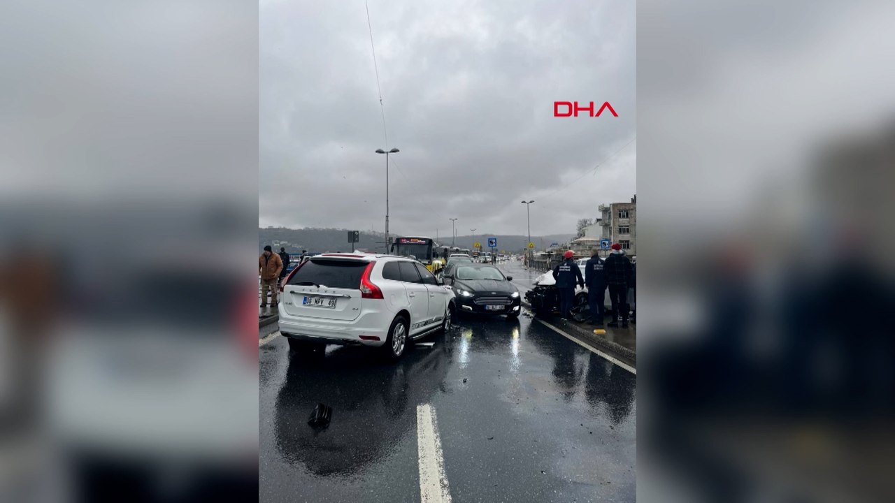 Sarıyer'de ters yöne giren otomobille cip kafa kafaya çarpıştı