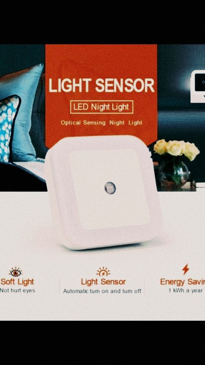 Light Sensor Led Night Light Smart Night Lamp With Automatic Sensor Energy-efficient Night Light For Bedroom, Living Room, And Bathroom, Ideal For Decor (white Light)