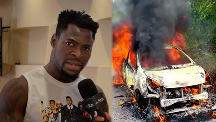 Kereta Axia milik pelakon Nigeria terbakar, Abbey mengaku itu real bukan content!