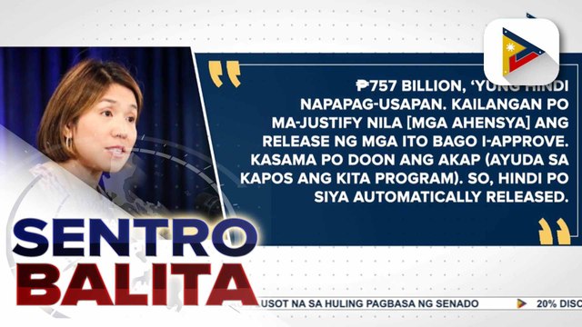 DBM: Pagpapalabas ng P757-B na pondo para sa mga idinagdag na proyekto ng Kongreso sa Nat’l Budget, dadaan sa butas ng karayom