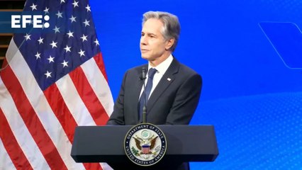 Blinken es interrumpido por gritos de "genocida" durante un discurso sobre Oriente Medio