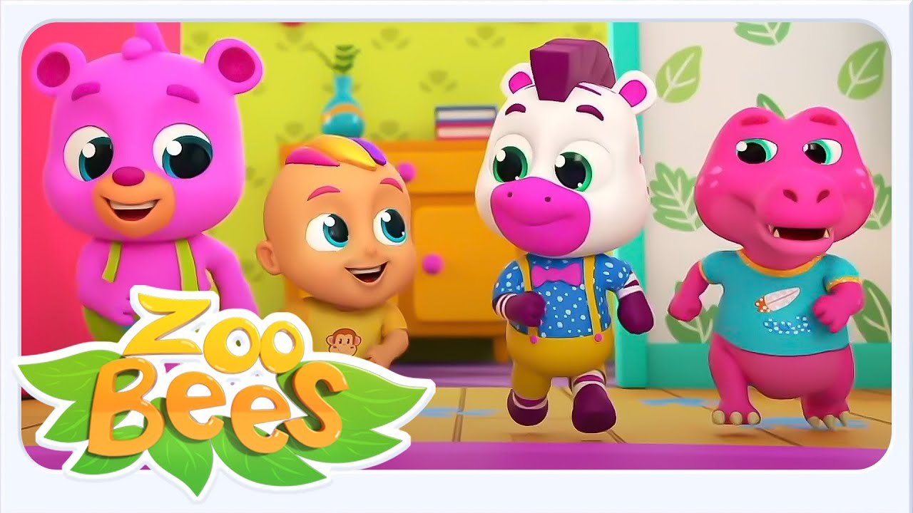 Cinq Dans le Lit, Numérotée Chanson + Plus Zoobees Comptine Pour Enfants