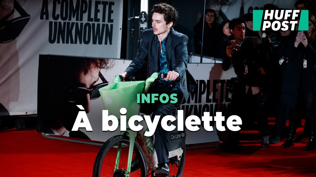 L’arrivée de Timothée Chalamet en vélo électrique sur le tapis rouge à Londres n’a rien d’un hasard