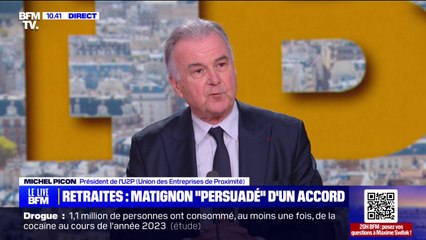 Retraites: l'âge de départ à 64 ans "n'est pas un tabou" pour Michel Picon (Union des entreprises de proximité)