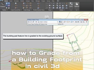 how to Grade from a Building Footprint in civil 3d #civilcad #autodesk #autocadcivil #Autodesk #civil3d
