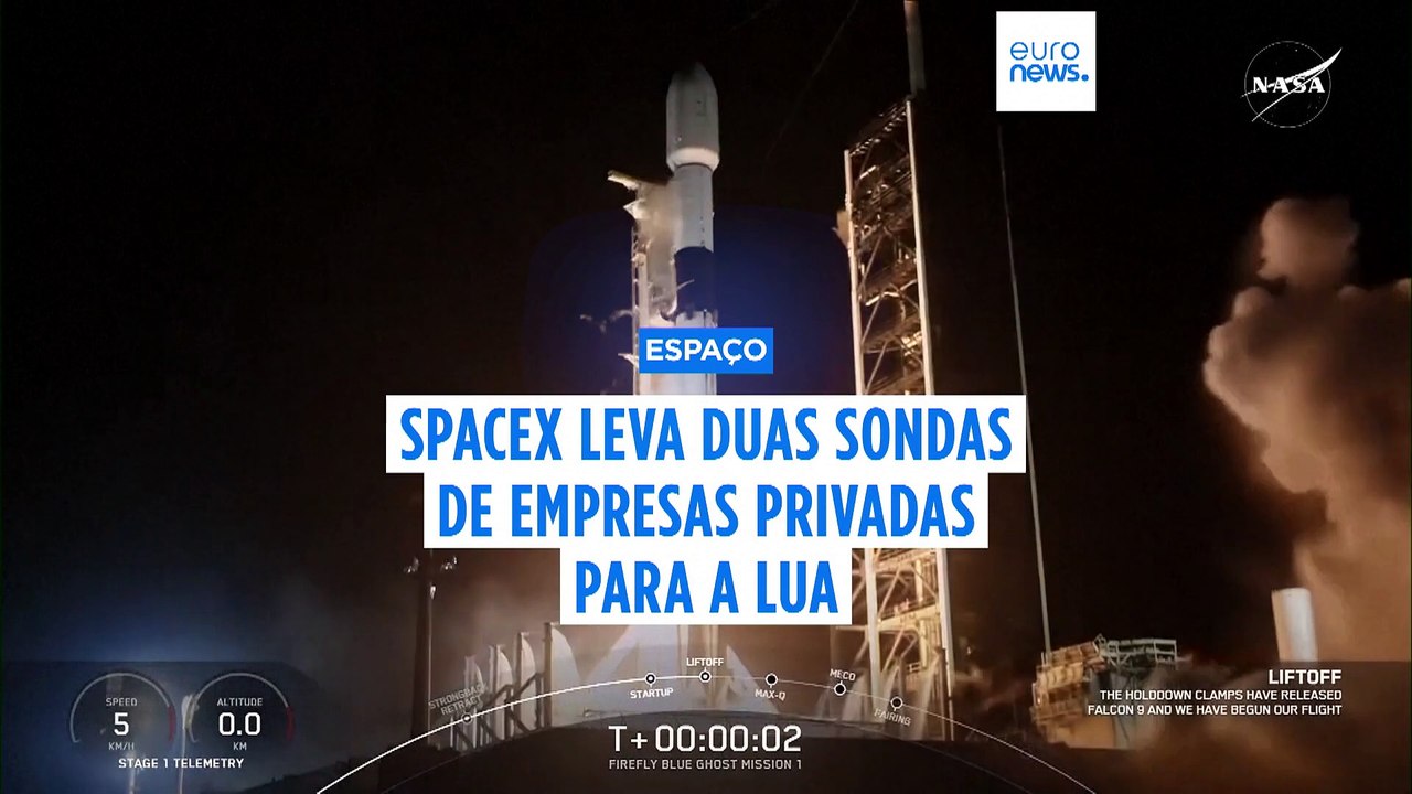 SpaceX leva duas sondas de empresas privadas para a Lua