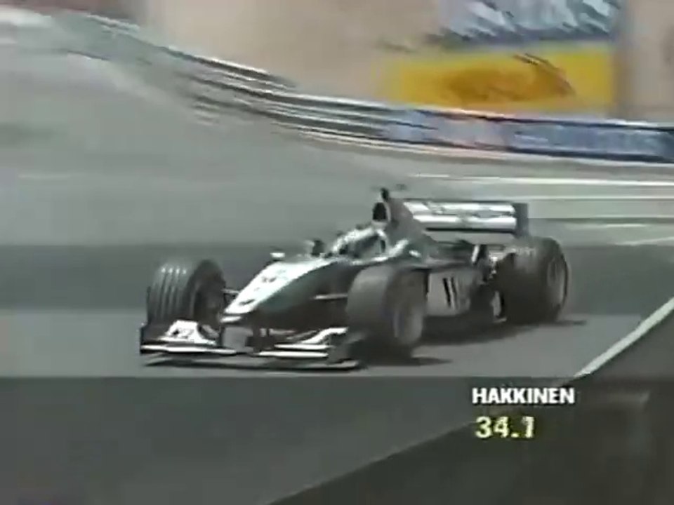 F1 – Mika Häkkinen (McLaren Mercedes V10) lap in qualifying – Monaco 2000