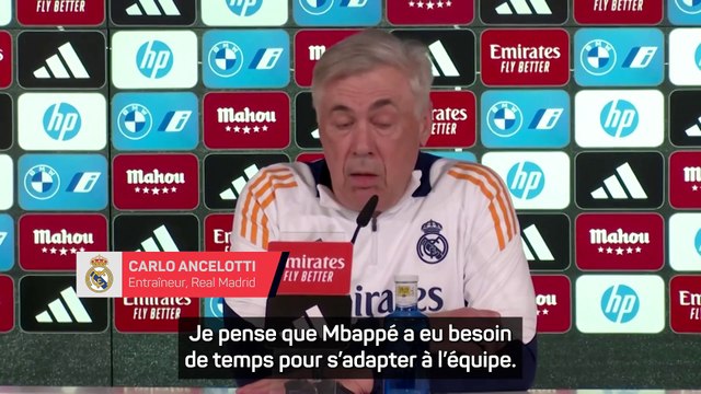 Ancelotti fait l'éloge de Mbappé et soutient Tchouaméni