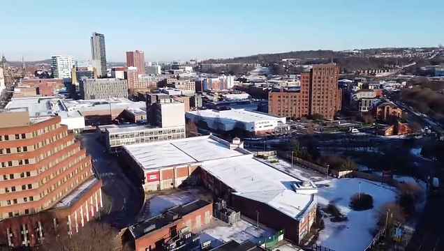 Drone video of giant Moorfoot office in Sheffield set to be flats