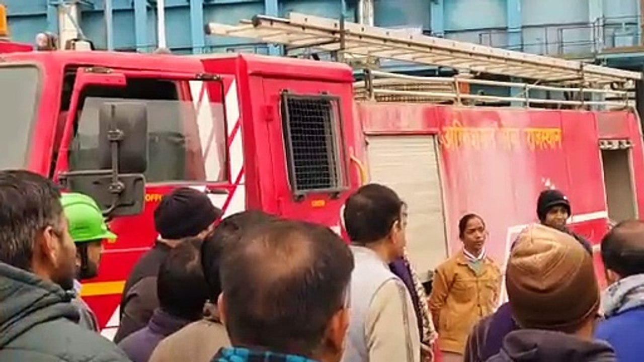 थर्मल पॉवर प्लांट धौलपुर में बाॅयलर फटने की घटना के सम्बन्ध में की माॅक ड्रील, सभी विभागों की दिखी मुस्तादी