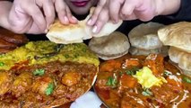 ASMR_EATING PURI AND PANEER BUTTER MASALA,DUM ALOO,KICHURI,BEGUN BHAJA _FOOD EATING VIDEOS _