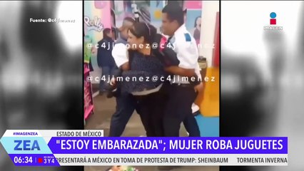 VIDEO: Mujer simula estar embarazada para robar juguetes