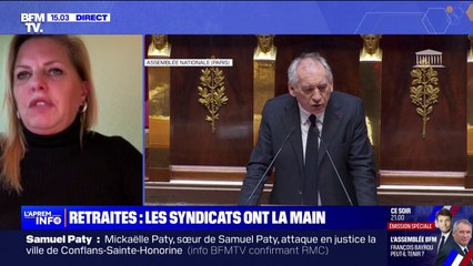 Remise en chantier de la réforme des retraites: "On ne pourra pas négocier avec le pistolet sur la tempe", affirme Nathalie Bazire (CGT)
