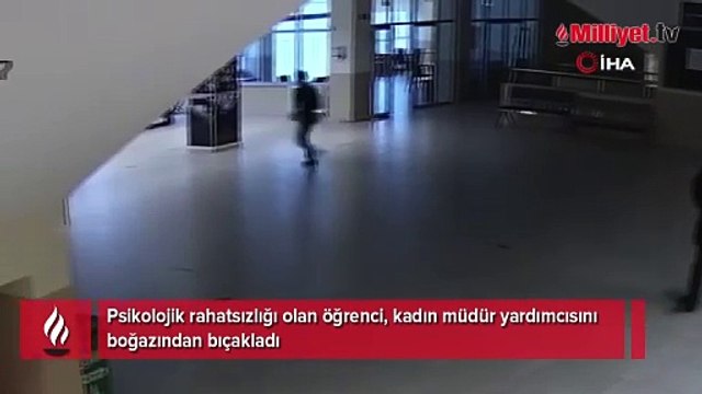 Öğrenci, kadın müdür yardımcısını boğazından bıçakladı