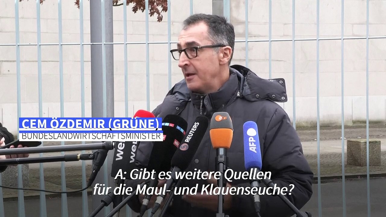 Özdemir zu maul- und klauenseuche: exporte bleiben erlaubt