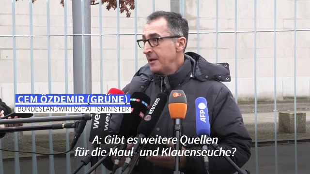 Özdemir zu Maul- und Klauenseuche: Exporte bleiben erlaubt