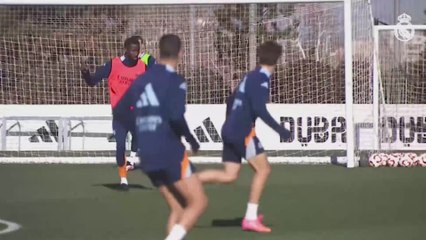 Entrenamiento del Real Madrid antes de recibir al Celta en Copa