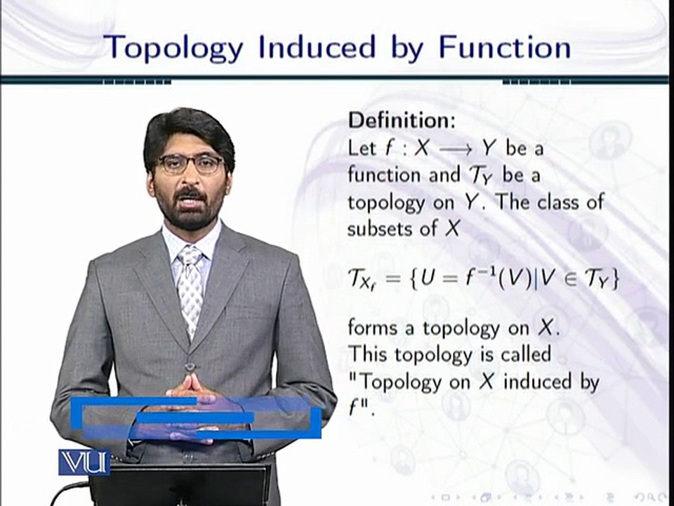 Topology Lecture 81  Topology Induced By Function in Topology in Urdu