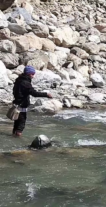 Angling with Bamboo Stick | Himalayan Trout Fishing in Nepal |