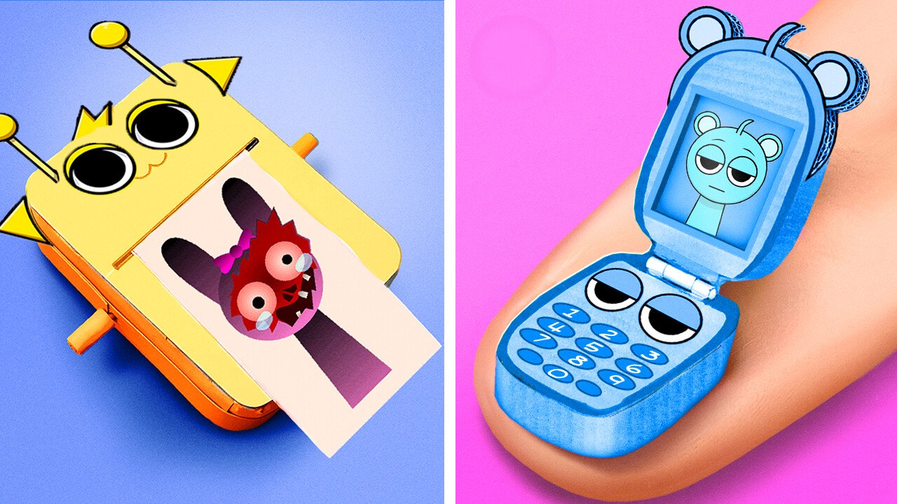 Sprunki Printer Or Sprunki Cardboard Phone? 📱🖨️💙 *DIY Paper Crafts And GameBooks*