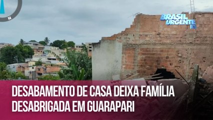 Desabamento de casa deixa família desabrigada em Guarapari