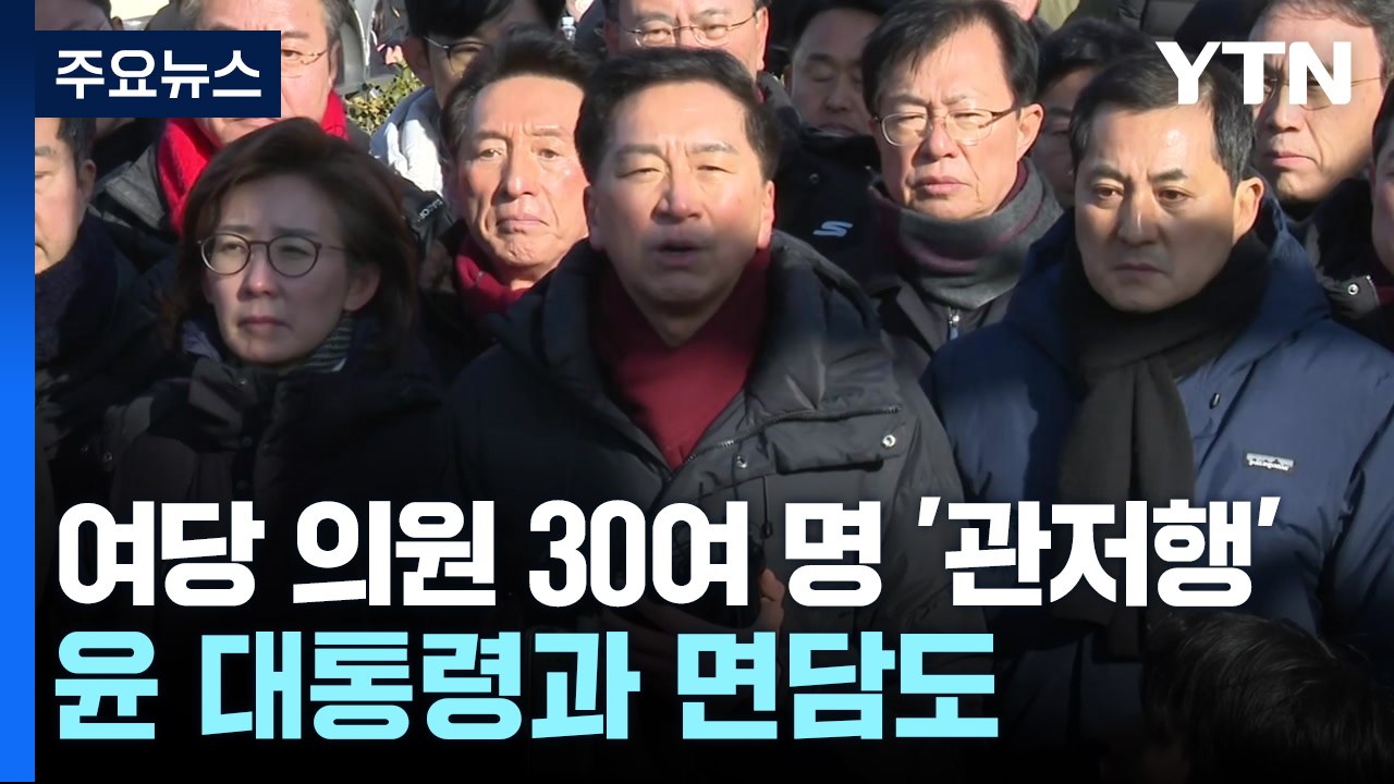 여당 의원 30여 명 '관저행'...윤 대통령과 면담도 / YTN