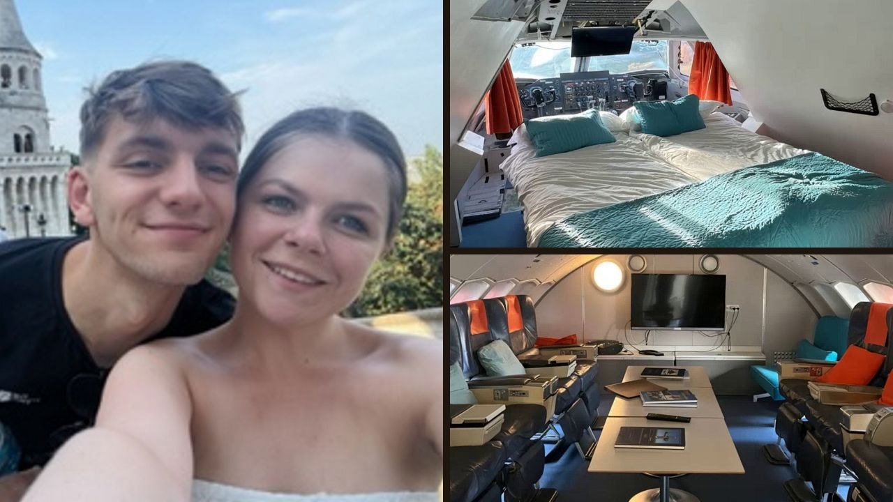Couple stay in Boeing 747 hotel and get to sleep in the cockpit