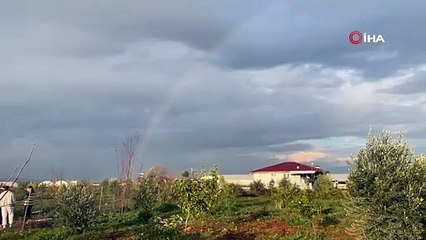 Antalya’da çifte gökkuşağı sürprizi