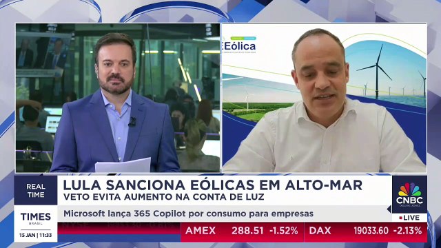 Lula sanciona energia eólica em alto-mar, mas veta jabutis; diretor da Abeeólica comenta projeto