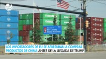 Los importadores de EU se apresuran a comprar productos de China antes de la llegada de Trump